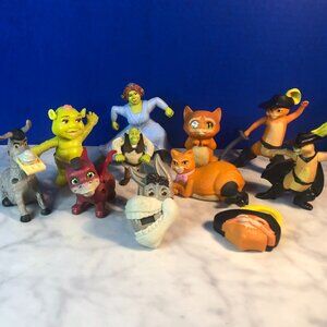 Toy Disney Shrek Movies Figures 10 Mini PLUS Donkey Watch Collectibles
